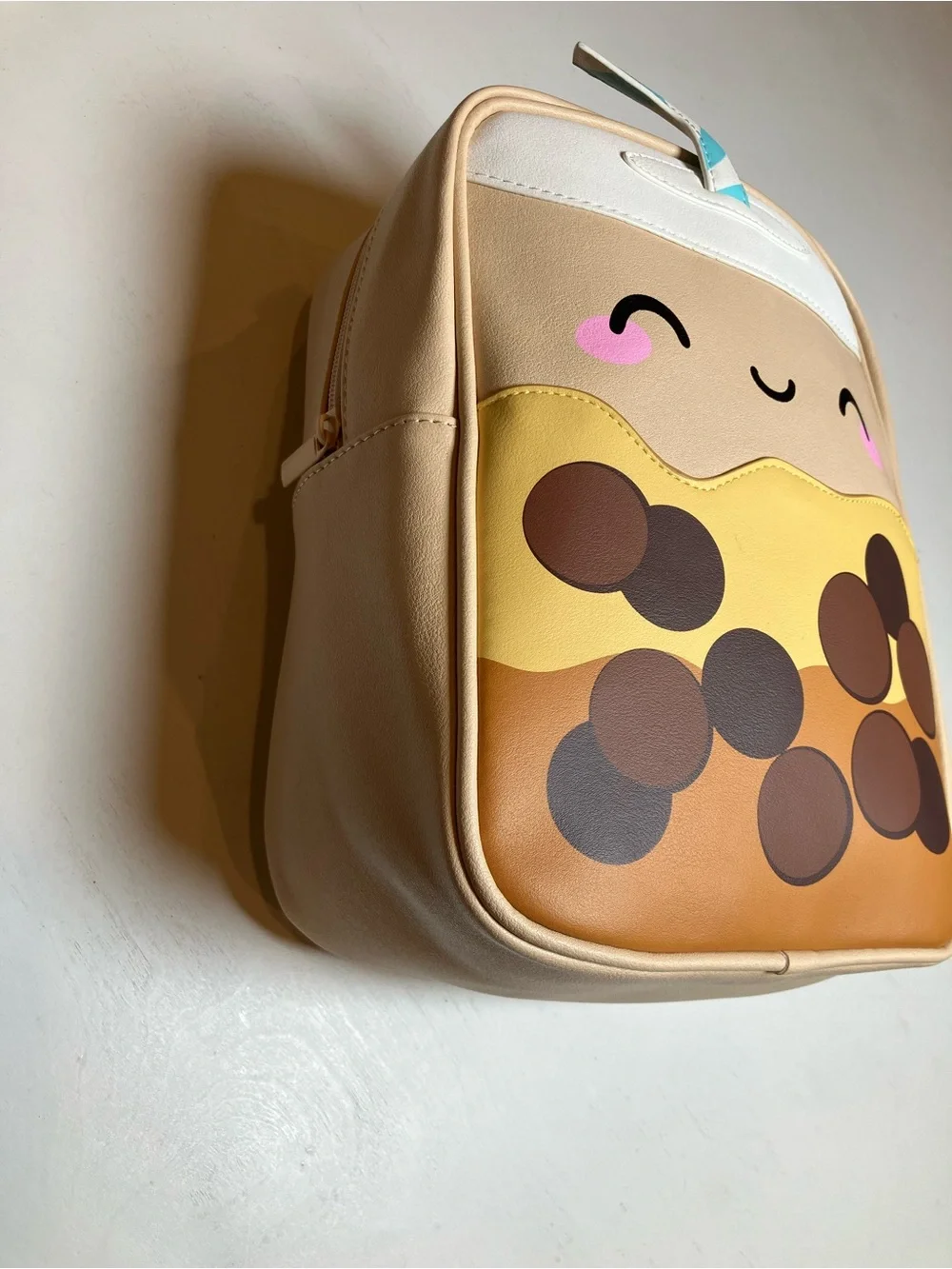 Cute Boba Drink Backpack with Happy Face